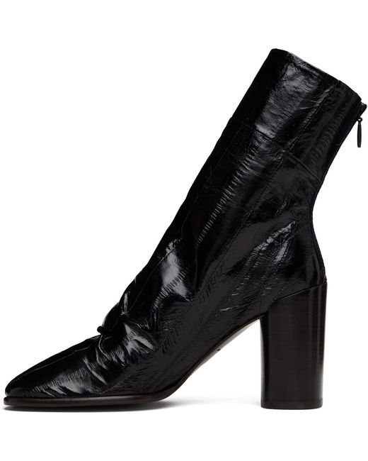 Lemaire Black Glove 80 Ankle Boots