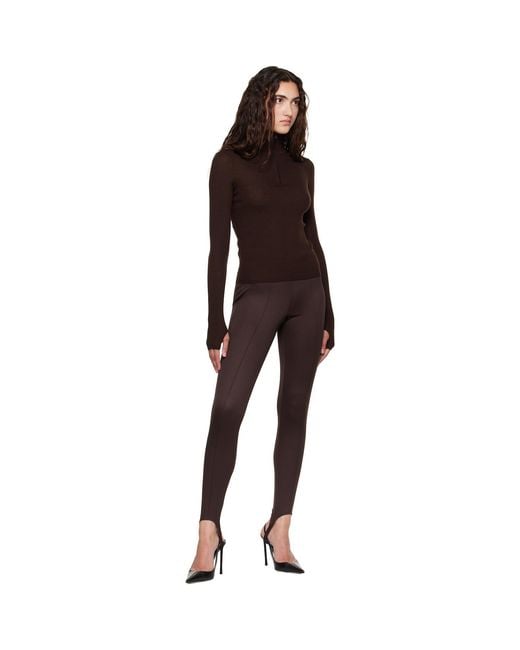 Frankie Shop Brown Caserta Stirrup Leggings