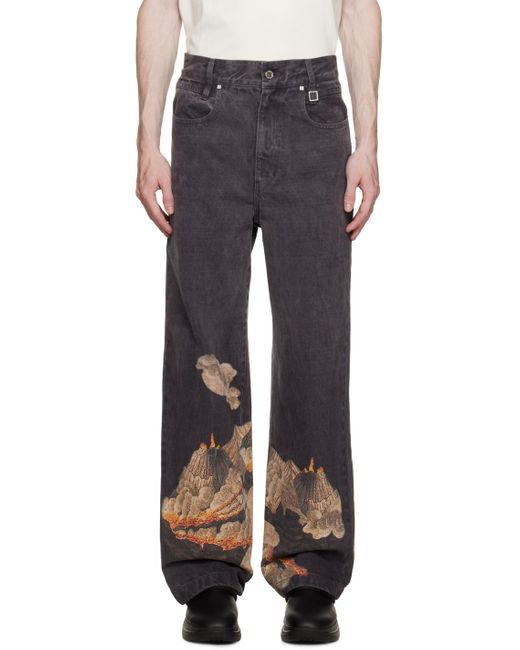 Wooyoungmi Multicolor Gray Volcano Jeans for men