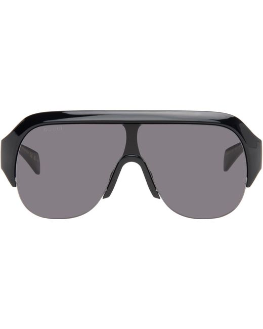 Gucci Gray Shield Sunglasses for men