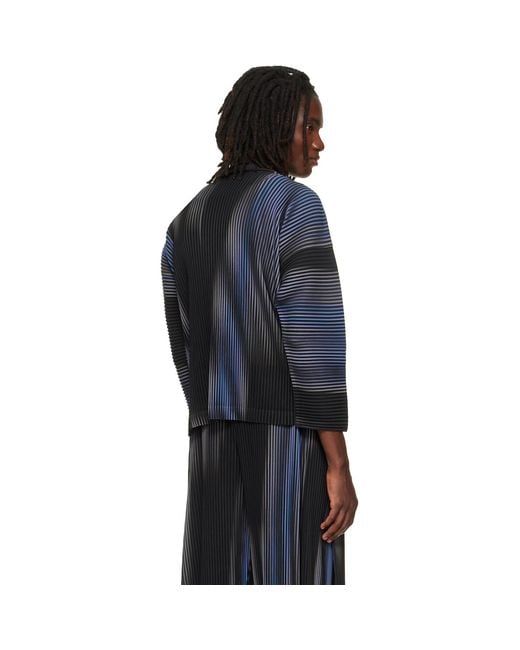 Homme Plissé Issey Miyake Blue Blend Of Lights T-Shirt for men
