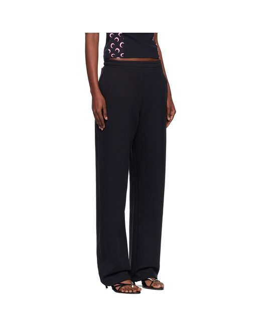 MARINE SERRE Black Moon Logo Fleece Sweatpants