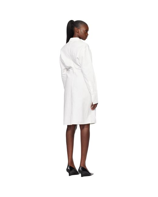 Totême Black Slouch Cotton Shirt Midi Dress