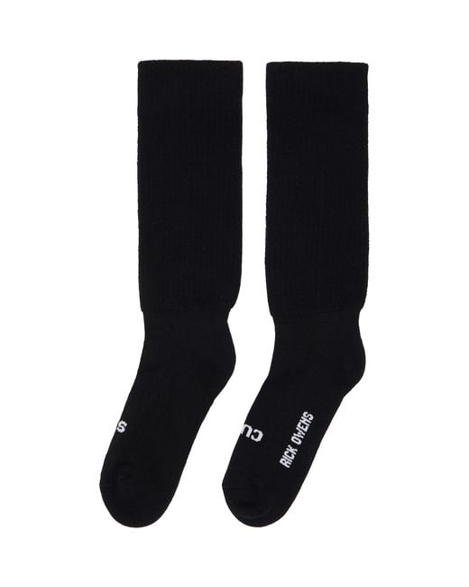 Rick Owens Black Temple 'So Cunt' Socks for men