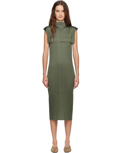Pleats Please Issey Miyake Black June Monthly Colors Maxi Dress