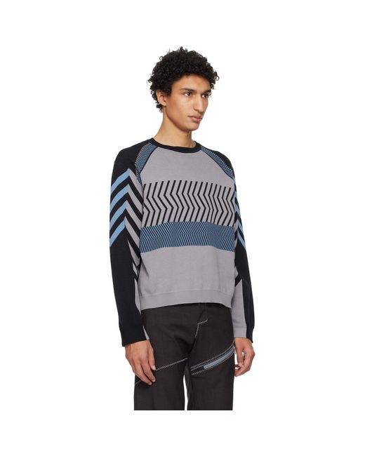 Kiko Kostadinov Black Gizi Panelled Sweater for men