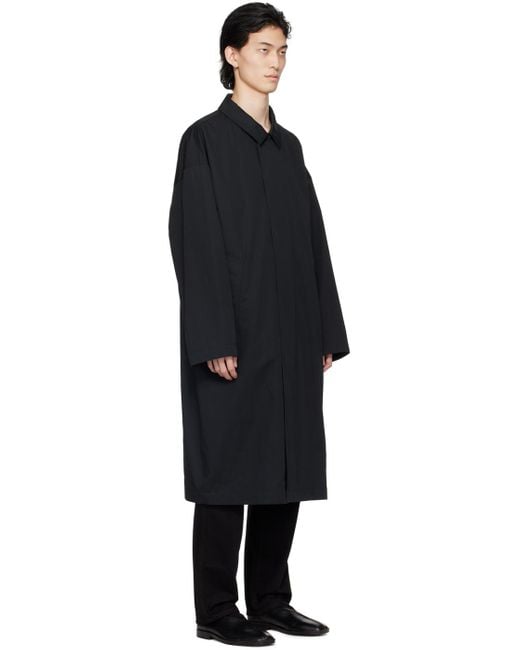 Lemaire Black Lightweight Coat for men