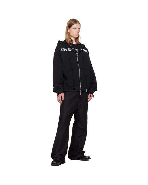 MATIERES FECALES Black 'Never Conform' Hoodie for men