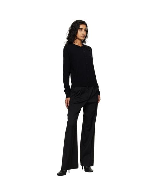 Acne Black Fitted Yak Wool Cardigan