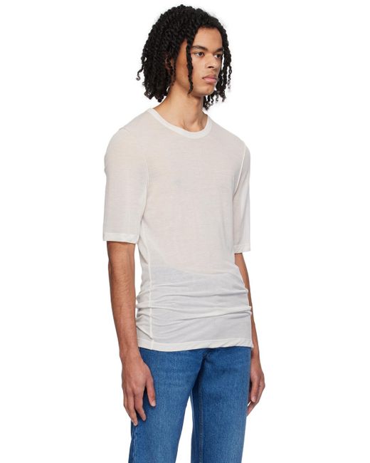 T-shirt semi- blanc cassé AMI pour homme en coloris Black