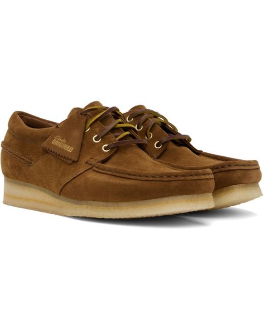 Clarks Black Tan Wallabee Boat Shoes for men