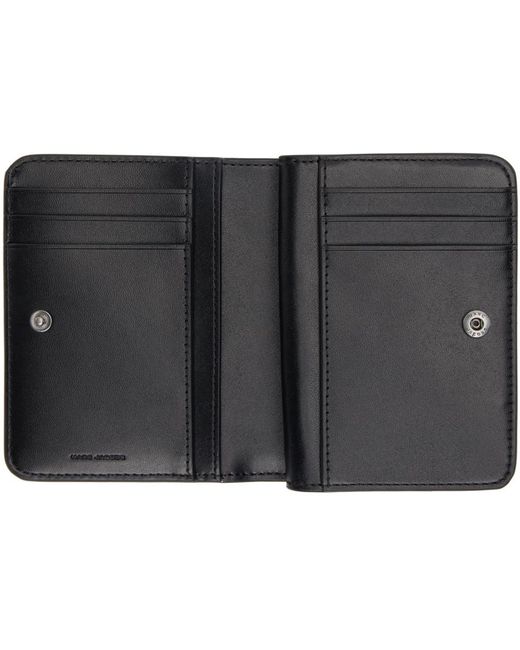 Mini portefeuille compact j marc noir Marc Jacobs en coloris Black