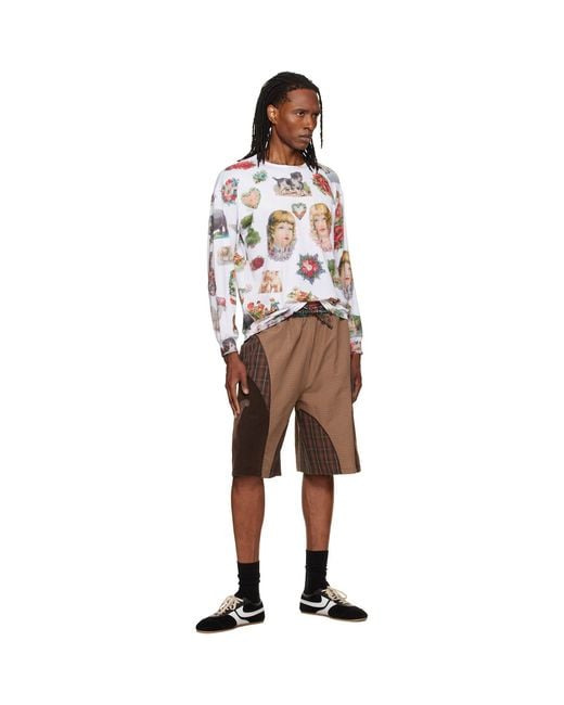 Chopova Lowena Brown Snippets Oversized Jersey T-Shirt for men