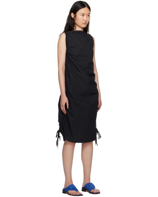 Baserange Black Pictorial Midi Dress