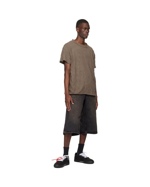 Off-White c/o Virgil Abloh Black Vulcanized Low Canvas Sneakers for men