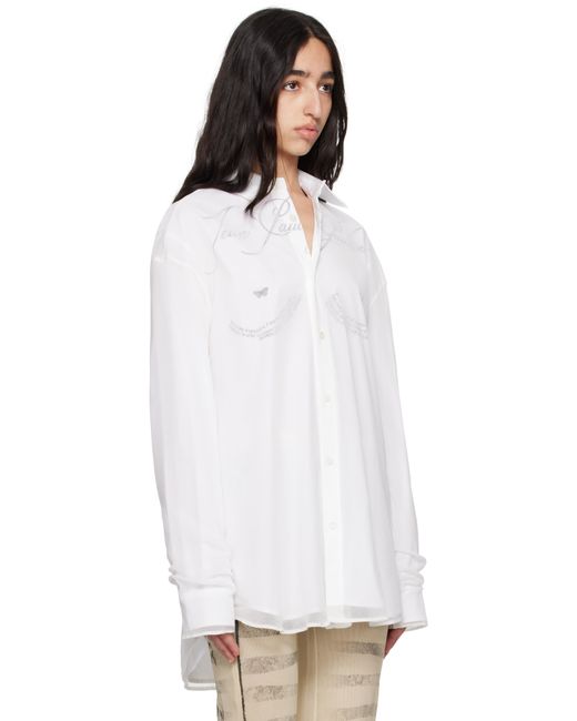 Jean Paul Gaultier ホワイト 'The Tattoo Poem' シャツ White