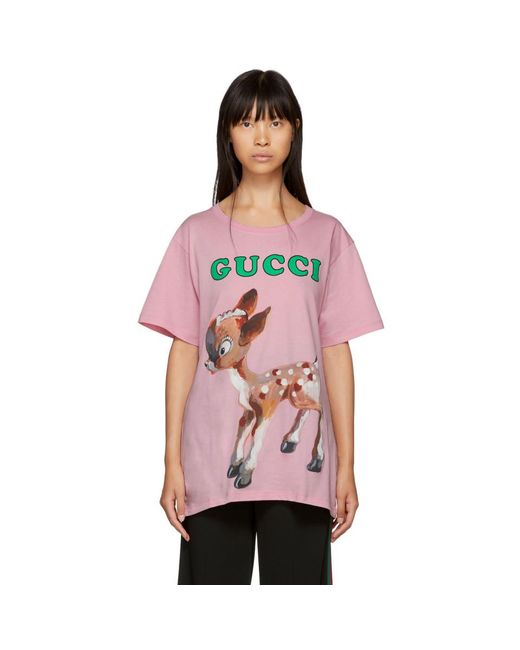 Gucci ピンク バンビ T シャツ ピンク | Lyst