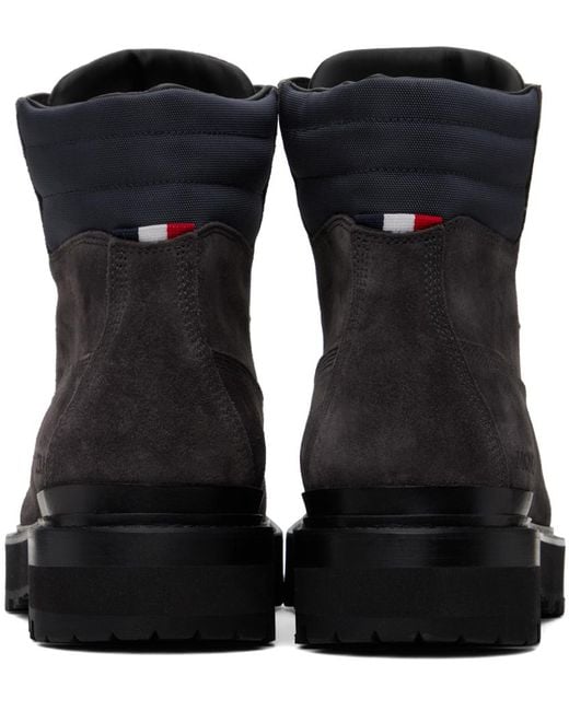 Moncler Black Gray Peka Boots for men