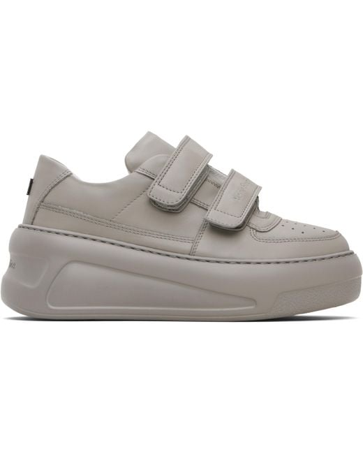 Acne Black Velcro Strap Platform Sneakers