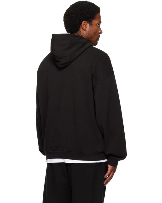 Skims Black Terry Relaxed Hoodie for men