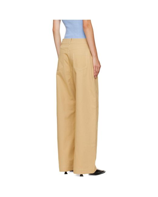 Anna Quan Natural Tan Joseph Trousers