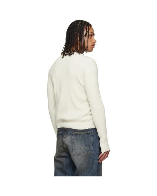 Our Legacy Black Off- Compact Roundneck Sweater for men