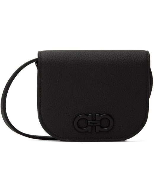 Ferragamo Black Mini Card Holder Bag for men