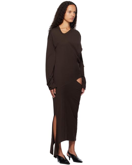 Courreges Black Off Shoulder Midi Dress