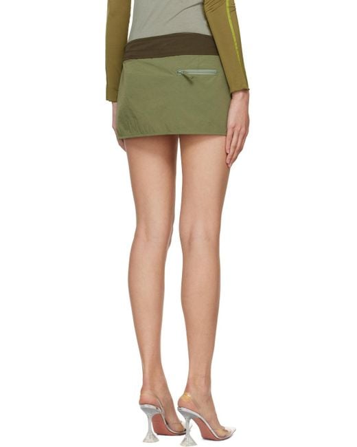 Miaou Green Dali Miniskirt