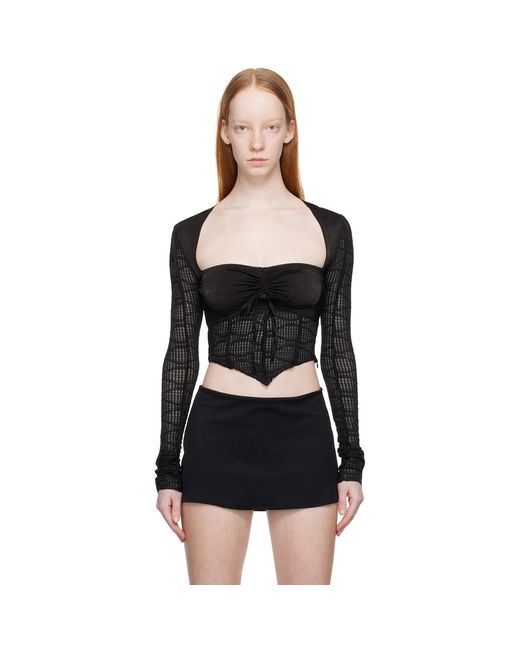 GUIZIO Black Archangel Swirl Long Sleeve T-Shirt