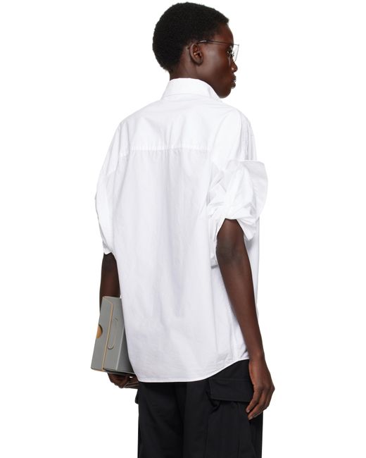 Balenciaga ホワイト タック スリーブ シャツ White