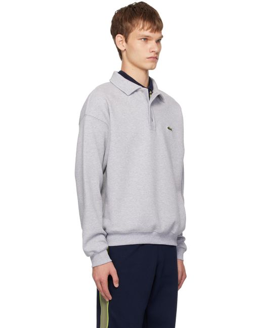 Lacoste Gray Loose Fit Sweatshirt for men