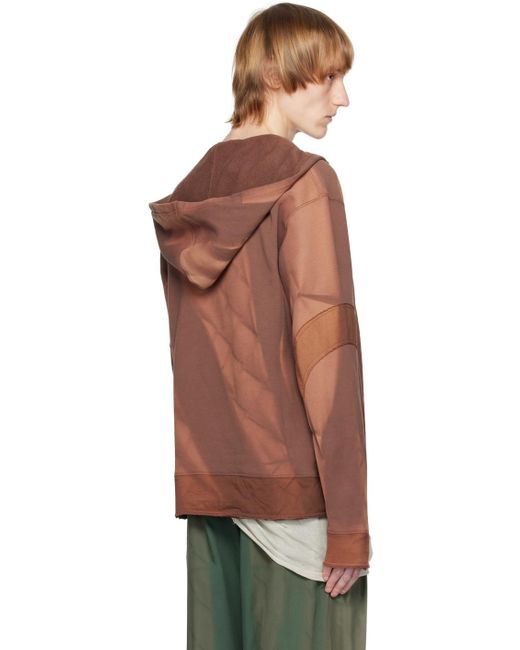 JiyongKim Brown Sun-Bleached Hoodie for men