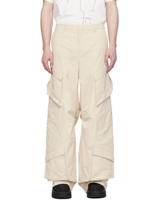 HELIOT EMIL Natural Cellulae Cargo Pants for men