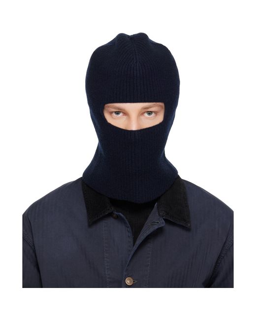 Maison Margiela Blue Virgin Wool Balaclava for men