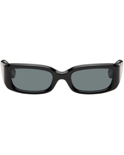 Second/Layer Black 'the Rev' Sunglasses for men