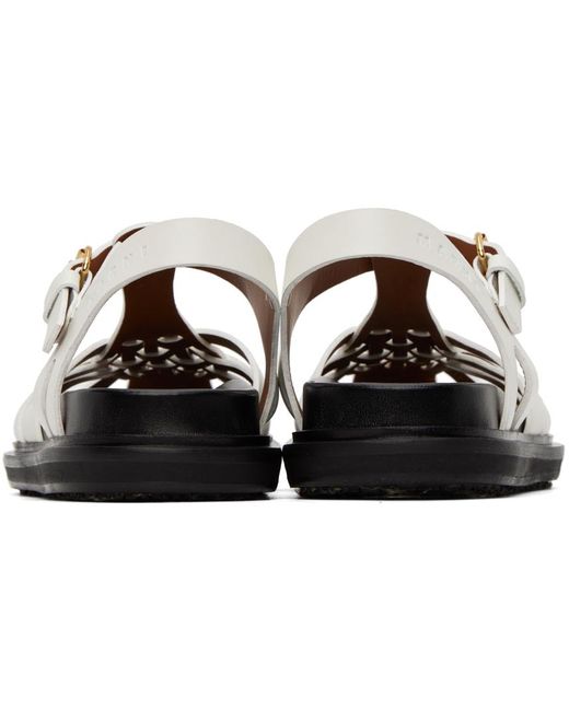 Marni Black 's Leather Platform Sandals