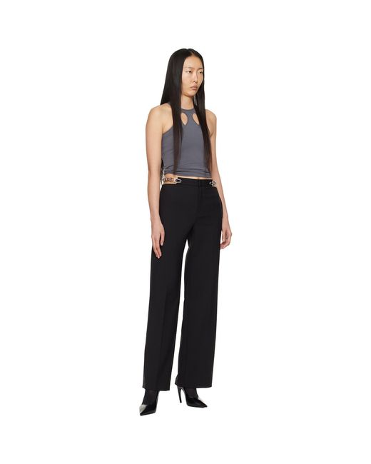 Dion Lee Black Gray Mobius Loop Tank Top
