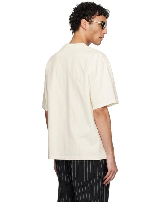 メンズ Axel Arigato オフホワイト Stitch Tシャツ Black