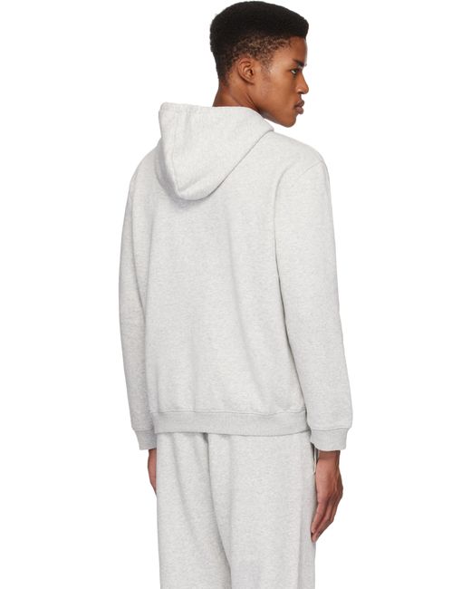 Skims White Fleece Lounge Classic Hoodie for men