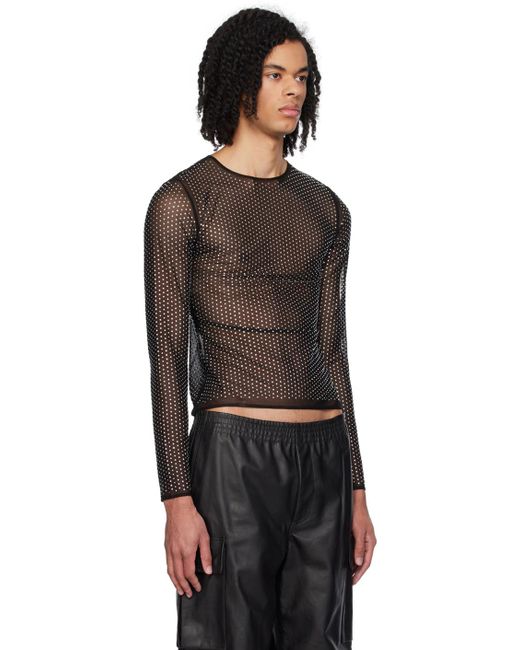 032c Black Luster Long Sleeve T-Shirt for men