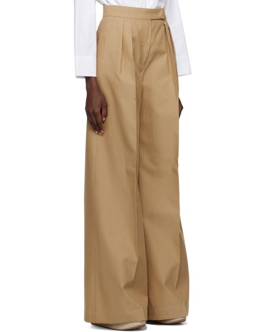 Pantalon corte brun clair Max Mara en coloris Brown