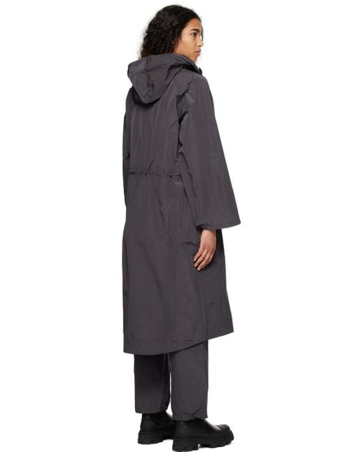 Ganni Black Gray Parka Coat