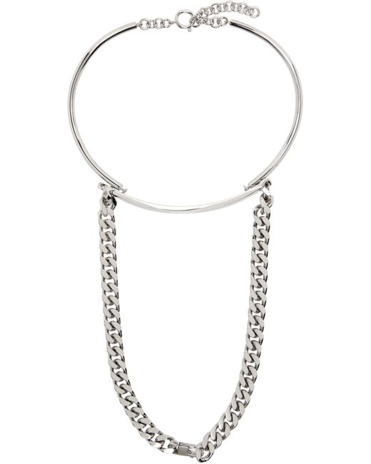 MM6 by Maison Martin Margiela White Mixed Chain Necklace