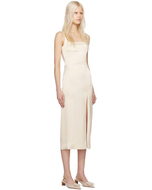 Jacquemus Black Off-white Les Classiques 'la Robe Notte' Midi Dress