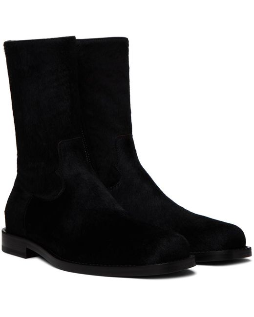 Dries Van Noten Black Zip Boots for men