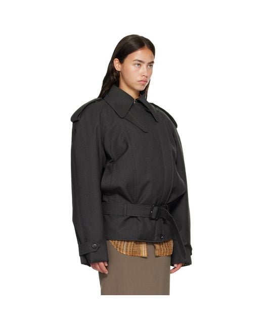 Mugler Black Round Jacket