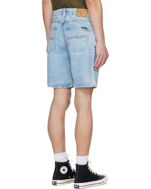 Nudie Jeans Men's Seth Straight-Leg Denim Shorts