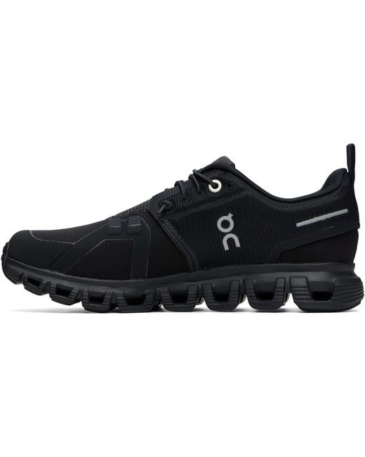 On Shoes Black Cloud 6 Waterproof Sneakers