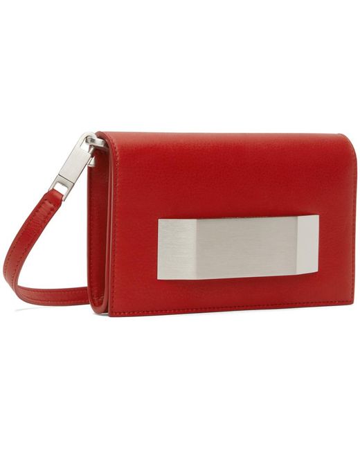 Rick Owens Red Calfskin Clutch for men